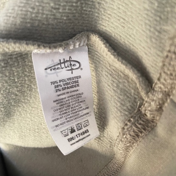 Reel Life Women Light Green Cropped Crewneck Sweatshirt V-Stitch Pullover Size M - Picture 5 of 5